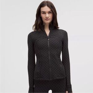 Lululemon Flocked Polka Dot Define Sz 6 full length